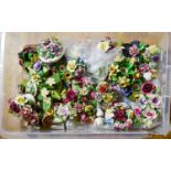 A Collection of Ceramic Flower Posy Ornaments including Staffordshire, Radnor, Sylvac, Alderley Bone