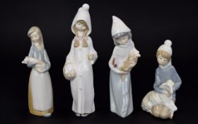 Lladro Porcelain Figures ( 4 ) Four In Total.