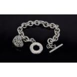A Silver Bracelet Marked Tiffany & Co. 8 Inches In length.