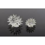 Swarovski Silver Crystal Animal Figures ( 2 ) In Total. Comprises 1/ CRYSTAL MEDIUM HEDGEHOG OVAL