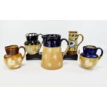 Doulton Lambeth Collection of Late 19th / Early 20th Century Stone Ware Jugs ( 5 ) In Total.