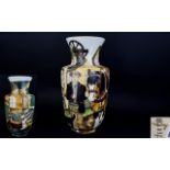 Burslem - Stoneware Rare and One Off Handmade and Hand Painted Huge - Signed Pottery Trial Vase.