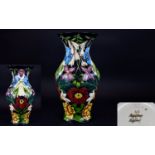 Moorcroft Stunning and Large Limited and Numbered Edition Signed Vase 'Hidcote Manor' Pattern.