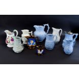 A Collection of Antique Ceramic Staffordshire Jugs (10) items in total. Of various sizes, various