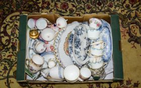 A Large Quantity Decorative Ceramics, over 30 items to include small blue and white tureen,