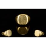 Gents 9ct Gold Dress Ring. Not Marked But Tests as Gold. Ring Size - N. 9 grams.