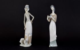 Lladro Figure 'Daisa with Goose Figure Group' Sculpture Juan Huerta Retired 1995.