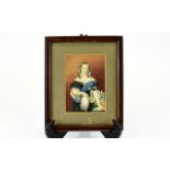 A Very Good Quality 19th Century Miniature Portrait Painting of Young Queen Victoria,