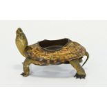 Taxidermy Interest Antique Tortoise Inkwell Standing tortoise with central circular aperture to