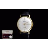 Accurist - Mechanical 21 Jewells Gold Filled and Steel Gents Wrist Watch with Attached Calf Leather