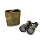Antique Pair of Binoculars. Unmarked, Telescopic Action - Please See Photo. Could by Military.