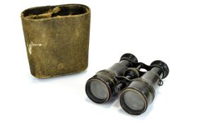 Antique Pair of Binoculars. Unmarked, Telescopic Action - Please See Photo. Could by Military.