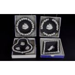 Wedgwood Black Jasper 4 round card suite dishes.