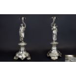 A Stunning And Very Fine Mid Victorian Solid Silver Figural Centrepiece Of Wonderful Proportions