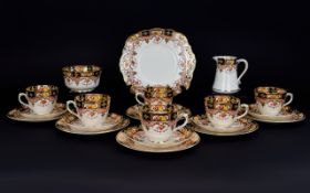 Thomas Forrester And Sons Phoenix Ware China comprising of 1 Large Plate, 6 Tea Plates, 6 Saucers,