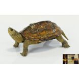 Taxidermy Interest Vintage Tortoise Inkwell Small tortoise with hinged lid to top of shell with