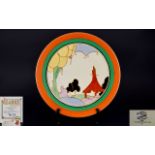 Clarice Cliff Collection Limited Edition Wall Plate "Bizarre" Summer House plaque limited edition