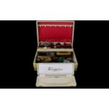 A Vintage Jewellery Box Containing Several Items Of Mixed Costume Jewellery To include,