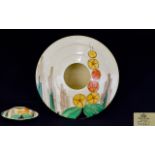 Myott & Son Hand Painted Art Deco Period Flying Saucer Shaped Flower Bowl.