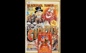 Entertainment Interest Blackpool Tower Circus Poster Printed 1980's poster along with Jubilee
