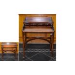 A Fine Quality 1920's/1930's Mahogany Hinged And Lift Up Top Writing And Stationary Desk With fitted