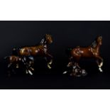 Beswick Horse Figures. Four in total. "Spirit of The Wind" Model No 2688. Designer Graham Tongue.