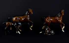 Beswick Horse Figures. Four in total. "Spirit of The Wind" Model No 2688. Designer Graham Tongue.