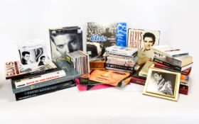 A Large Collection Of Elvis Ephemera And Memorabilia To Include several paperback books The Complete