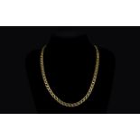 A Solid 9ct Gold Curb Chain / Necklace In Excellent Condition, With Good Clasp.