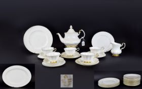 Royal Albert Bone China Dinner Set - 'Val D'Or' Approximately 80 pieces comprising of 18 large Side