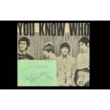 The Who Pop Autographs. Keith Moon, Roger Daltrey, Townshend and Entwistle.