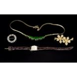 A Mixed Collection Of Vintage Dress Jewellery Four items in total to include gold tone Sekonda