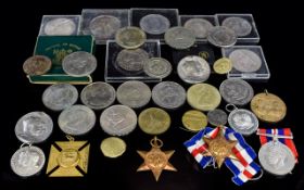 Mixed Lot Of Modern Commemorative Crowns, Tokens,