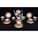 Susie Cooper Fine Bone China ( 15 ) Piece Coffee Service.