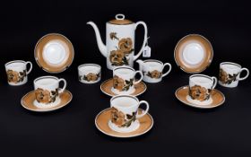 Susie Cooper Fine Bone China ( 15 ) Piece Coffee Service.