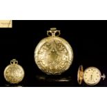 Waltham Antique Period Nice Quality 14ct Gold - Hunter Pocket Watch. The Movement Housed In a