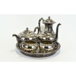 A Silver Plated Tea And Coffee Service By Oneida A five piece set to include teapot, coffeepot,