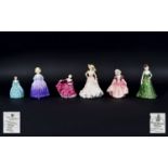 Royal Doulton and Coalport Figures (6) in total. Includes 'Kirsty' HN3213, Coalport 'Your Special