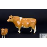 Beswick Farm Animal Figure ' Guernsey Bull ' Sabrinas Sir Richmond 14 th, Designer Colin Melbourne.