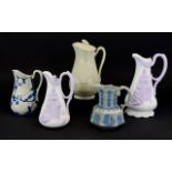 A Collection of Mid 19th Century Jugs ( 5 ) Five In Total, From Various Factories.