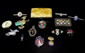 A Mixed Collection Of Vintage Costume Jewellery Fifteen items in total to include gold tone and