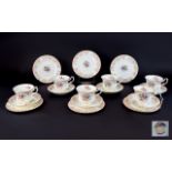 Royal Albert Fine Bone China ( 18 ) Piece Tea Service ' Serenity ' Design.