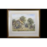 John Chapman Ltd Edition Artist Signed - Colour Print / Lithograph - Country Side Landscape ' Farm