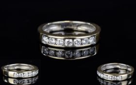 18ct White Gold Diamond Set Half Eternit