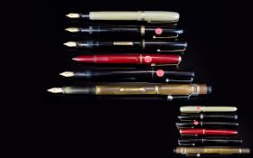 A Good Collection of Vintage Fountain Pens. Various Makers ( 6 ) Six Fountain Pens In Total.