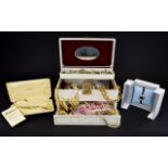 A Jewellery Box Containing A Large Collection Of Mixed Costume Jewellery Three compartment case