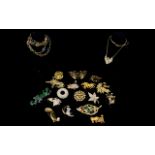 A Large And Varied Collection Of Vintage Costume Jewellery Twenty items in total to include large