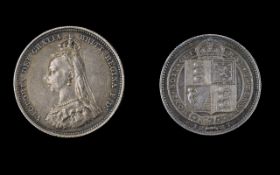 Queen Victoria - High Grade Silver Shilling. Jubilee Head. Date 1887, Uncirculated / Mint.