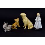 Small Collection of Ceramics comprising John Beswick Lion Cub Figure 4 inches in height,