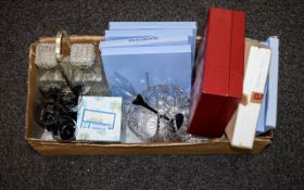Collection of Assorted Porcelain and Glass to include champagne flutes, Wedgwood boxed plates,